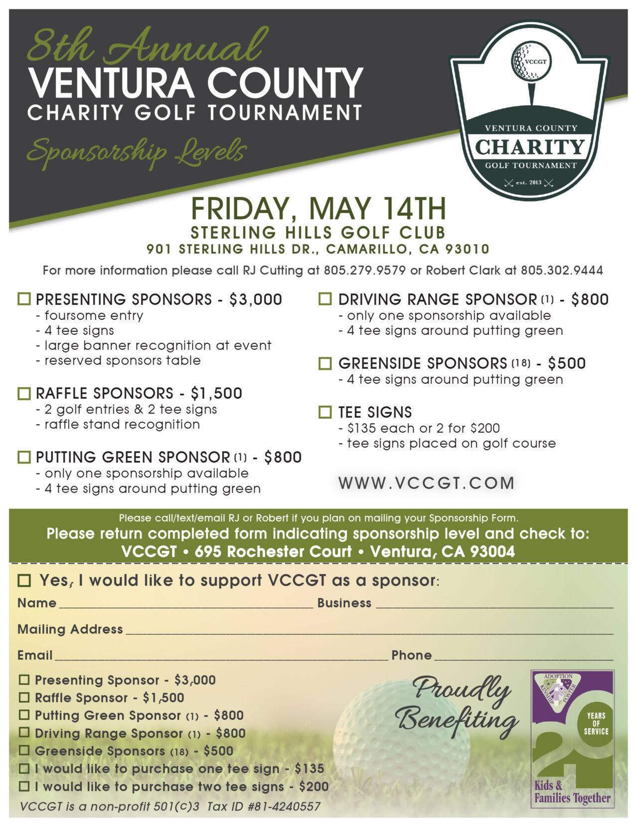 Home Ventura County Charity Golf Tournament Inc.